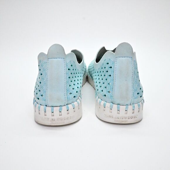 ISLE JACOBSEN Sneakers Womens Size 37 Blue Perforated‎ Tulip Slip On Boat Beach - Picture 3 of 9